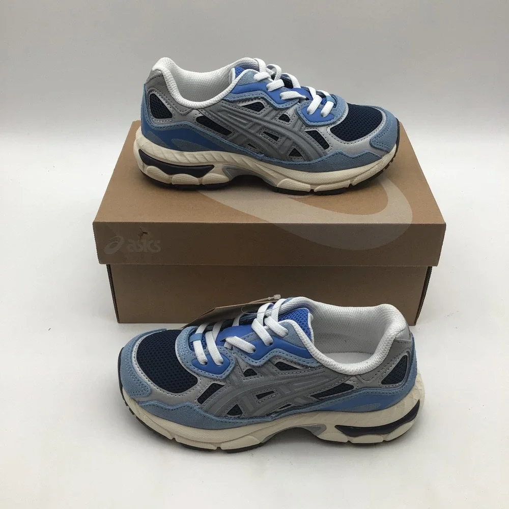 Asics Gel-NYC PS Kids Running Shoes Independence Blue Gravel 1204A176 Size 1 NEW